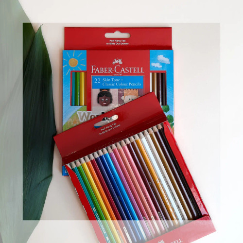 مداد رنگی 22 رنگ طیف پوست فابرکاستل