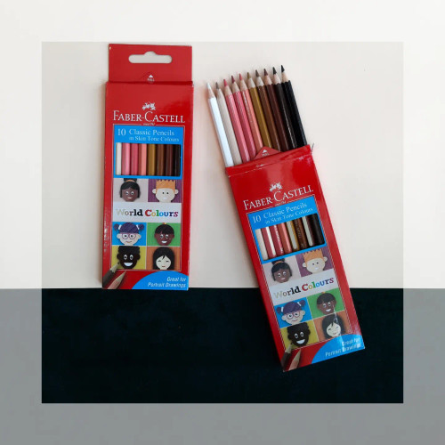 مداد رنگی 10 رنگ طیف پوست فابرکاستل