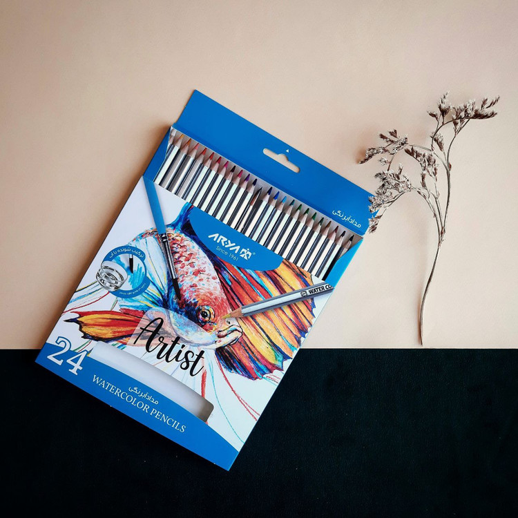 مداد آبرنگی 24 رنگ آریا آرتیست - نوشت افزار اکباتان