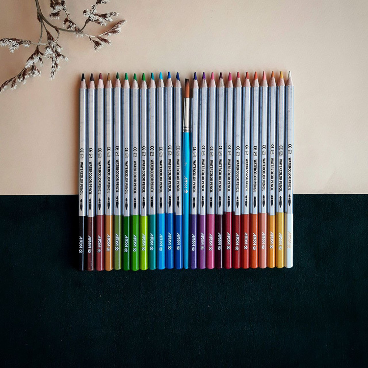 مداد آبرنگی 24 رنگ آریا آرتیست - نوشت افزار اکباتان