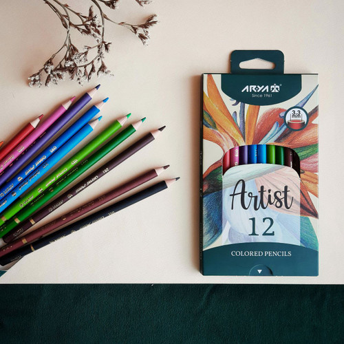 مدادرنگی 12 رنگ آریا آرتیست - نوشت افزار اکباتان