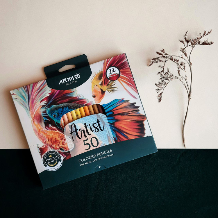 مداد رنگی 50 رنگ آریا آرتیست - نوشت افزار اکباتان