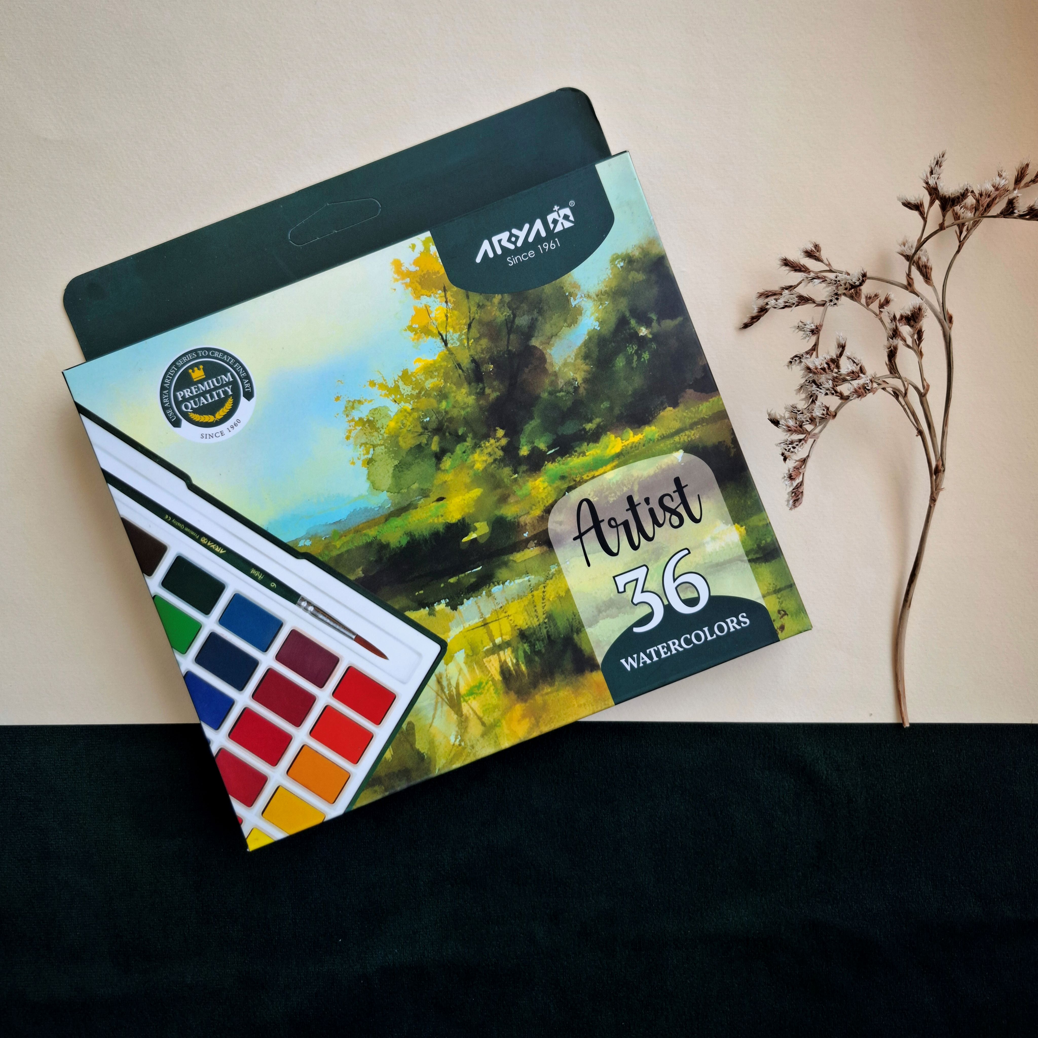 آبرنگ 36 رنگ آریا آرتیست-نوشت افزار اکباتان